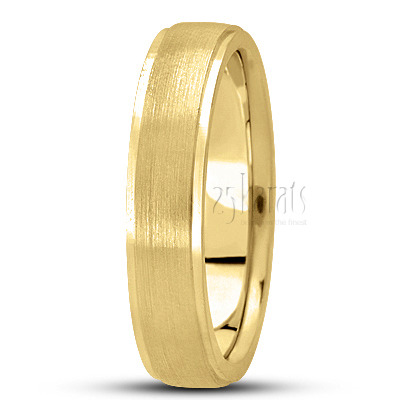 Stylish Step Edge Carved Design Wedding Ring  - view 6