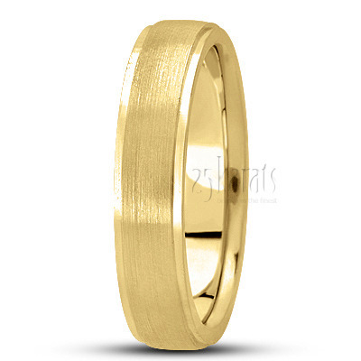 Stylish Step Edge Carved Design Wedding Ring  - view 6 of 9