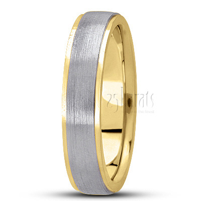 Stylish Step Edge Carved Design Wedding Ring  - view 7