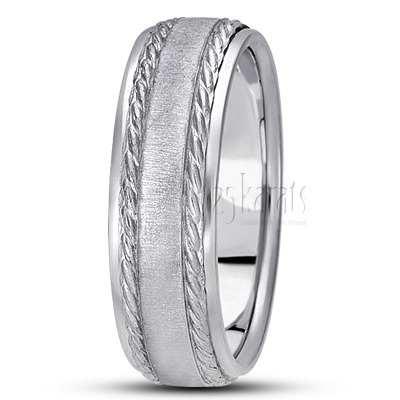 Braid Grooved Basic Designer Wedding Ring  - view 2