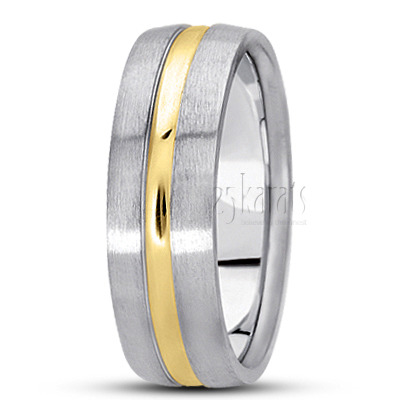 Convex Grooved Wedding Ring  - view 5