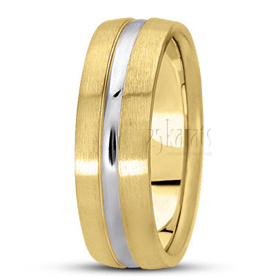 Convex Grooved Wedding Ring  - view 6 of 7