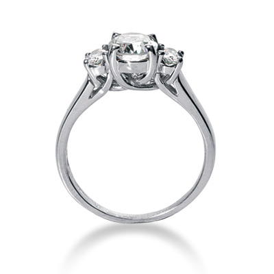 Oval Cut Prong Set Diamond Engagement Ring (0.50 ct.tw.) - view 2