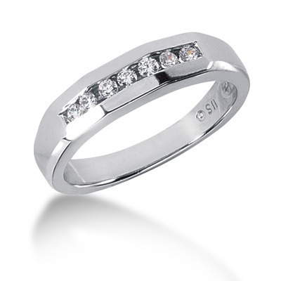 0.21 ct. Round Cut Channel Set Diamond Men's Ring