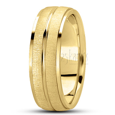 Fine Brush Finish Basic Designer Wedding Ring  - view 2