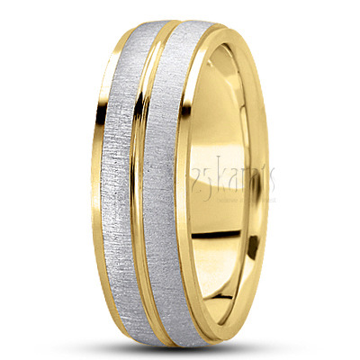 Fine Brush Finish Basic Designer Wedding Ring  - view 4