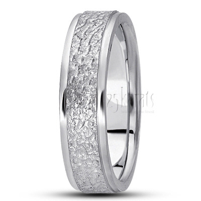 Rough Two-Tone Basic Designer Wedding Band - view 3