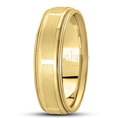 Contemporary Stoned Basic Design Wedding Ring - view 2