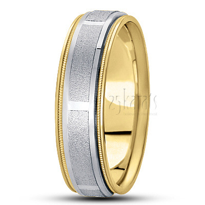 Contemporary Stoned Basic Design Wedding Ring - view 4