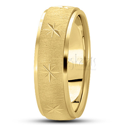 Step Edge Cross-satin Basic Design Wedding Ring - view 8