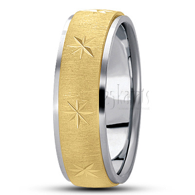 Step Edge Cross-satin Basic Design Wedding Ring - view 9