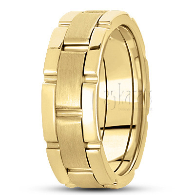 Solid Rolex Style Fancy Designer Wedding Ring  - view 3