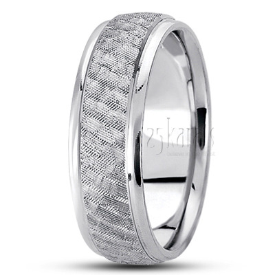 Exclusive Step Edge Fancy Design Wedding Band  - view 2