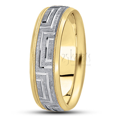 Fine Symmetrical Diamond Cut Wedding Ring  - view 4