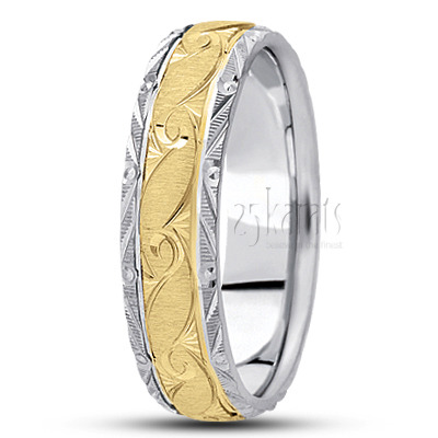 Bestseller Fine Grooved Fancy Designer Wedding Ring  - view 2