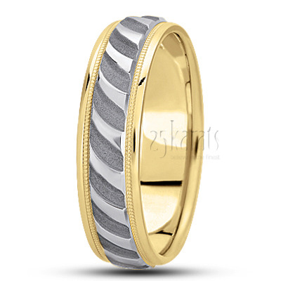 Stylish Angled Cut Fancy Designer Wedding Band  - view 4