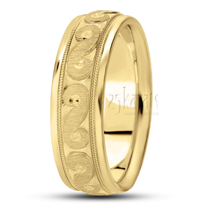 Exquisite S-Cut Fancy Designer Wedding Band  - view 2