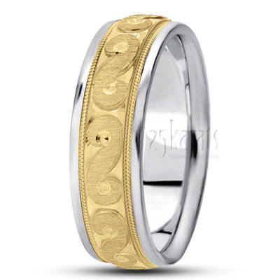 Exquisite S-Cut Fancy Designer Wedding Band  - view 3