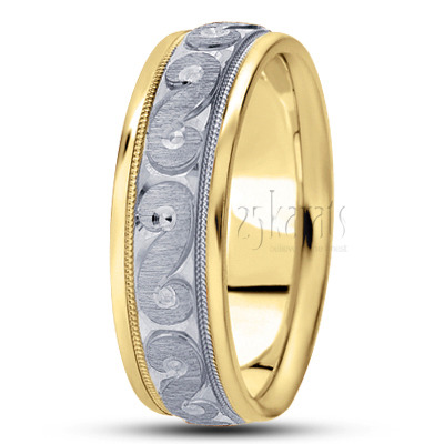 Exquisite S-Cut Fancy Designer Wedding Band  - view 4