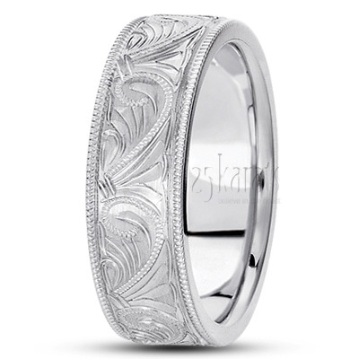 Bestseller Hand Engraved Fancy Wedding Ring  - view 2