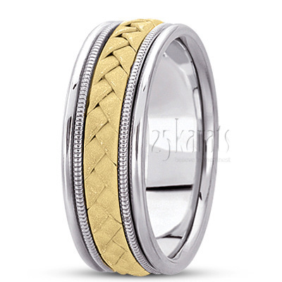 Classic Milgrain Hand Braided Wedding Band  - view 5 of 11