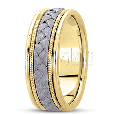 Classic Milgrain Hand Braided Wedding Band  - view 6 of 11