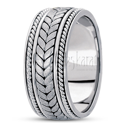 Extravagant Hand Woven Wedding Band  - view 2