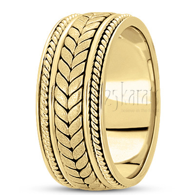 Extravagant Hand Woven Wedding Band  - view 3