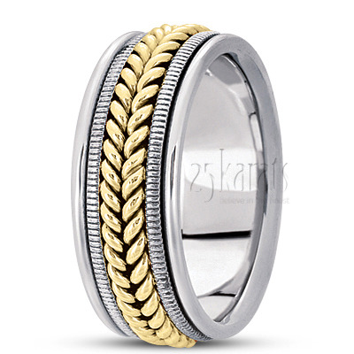 Attractive Beaded Hand Woven Wedding Band  - view 3