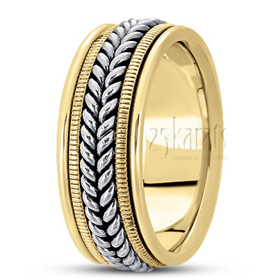 Attractive Beaded Hand Woven Wedding Band  - view 4