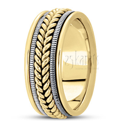 Attractive Beaded Hand Woven Wedding Band  - view 5