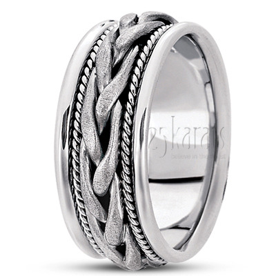 Hand Braided Wedding Band  - view 2