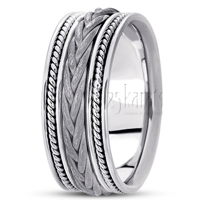 Exquisite Braided Handcrafted Wedding Ring  - view 2