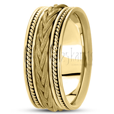 Exquisite Braided Handcrafted Wedding Ring  - view 3