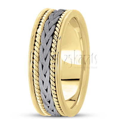 Fine Double-braided Handmade Wedding Ring  - view 5