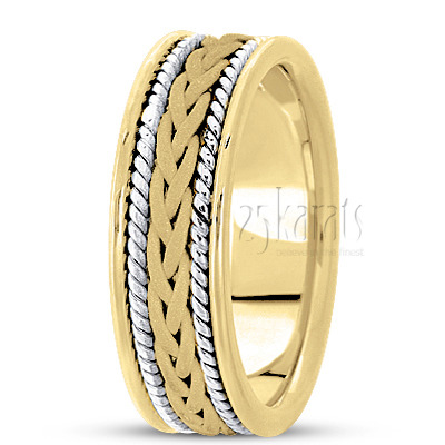 Fine Double-braided Handmade Wedding Ring  - view 6