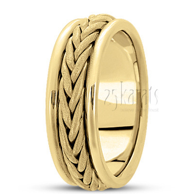 Traditional Cross-satin Hand Woven Wedding Band  - view 2 of 4