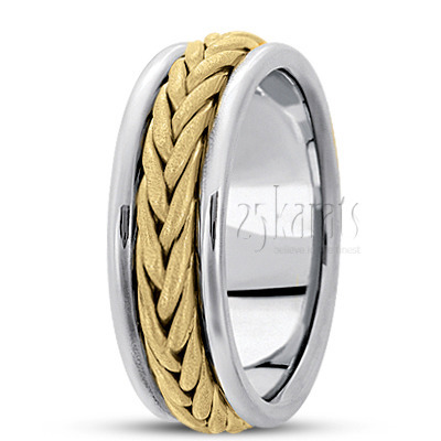 Traditional Cross-satin Hand Woven Wedding Band  - view 3 of 4