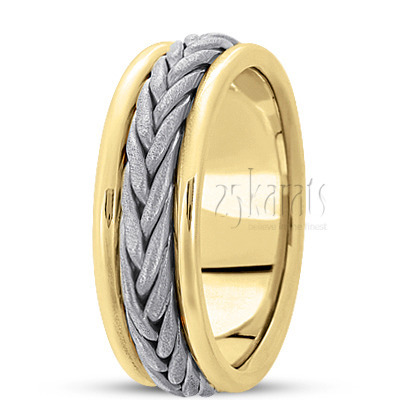 Traditional Cross-satin Hand Woven Wedding Band  - view 4 of 4