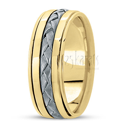 Contemporary Hand Braided Wedding Band  - view 4 of 6