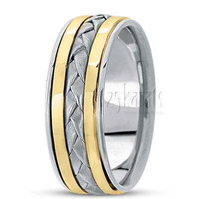 Contemporary Hand Braided Wedding Band  - view 5 of 6