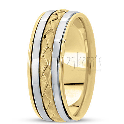 Contemporary Hand Braided Wedding Band  - view 6 of 6