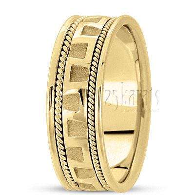 Modern Double-braided Handmade Wedding Ring  - view 2