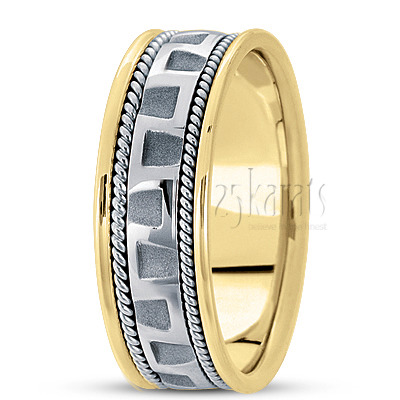 Modern Double-braided Handmade Wedding Ring  - view 4