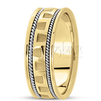 Modern Double-braided Handmade Wedding Ring  - view 6