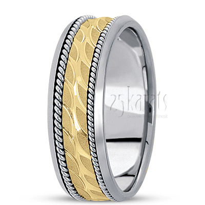 Fine Grooved Handmade Wedding Ring  - view 3 of 6