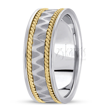 Elegant Braided Celtic Wedding Band  - view 3