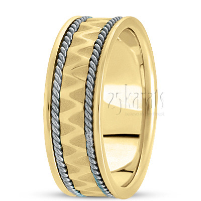 Elegant Braided Celtic Wedding Band  - view 4