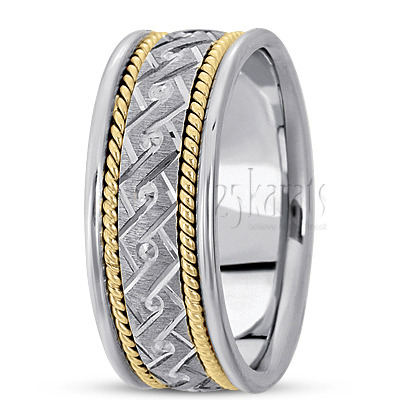 Sturdy Braid Motif Hand Woven Wedding Ring  - view 3