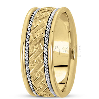 Sturdy Braid Motif Hand Woven Wedding Ring  - view 4